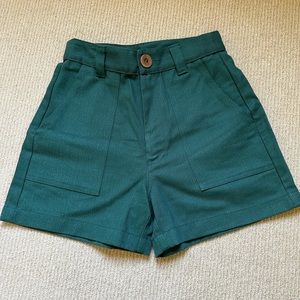 Beaton Linen Utility Short - Hunter green - 2
